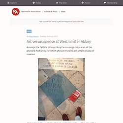 Art versus science at Westminster Abbey