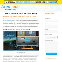 Wet Basement After Rain
