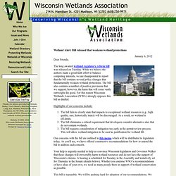 ALERT - Wetland Regulatory Reform Bill