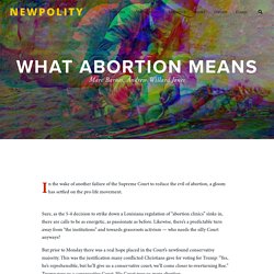 What Abortion Means — NEWPOLITY
