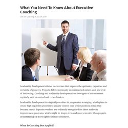 What You Need To Know About Executive Coaching