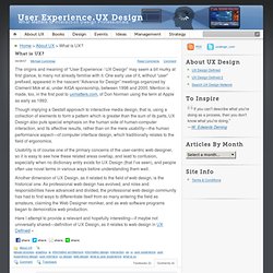 What is UX? - About UX - User Experience - UX Design