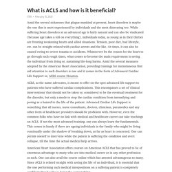 What is ACLS and how is it beneficial?