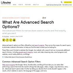 What Are Advanced Search Options?