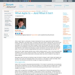 What Agile Is — And What It Isn’t