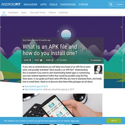 What is an APK file and how do you install one?