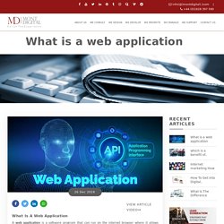 How does a web application works