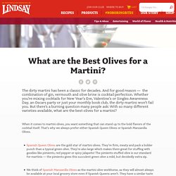 What are the Best Olives for a Martini?
