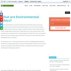 What are Environmental Ethics?