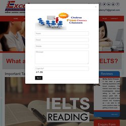 What are the important tasks in IELTS? - Excel Academy