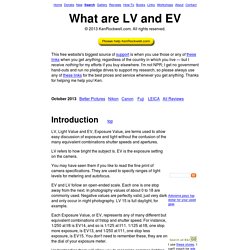 What are EV and LV © 2005 KenRockwell.com