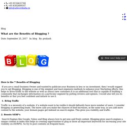 What are the Benefits of Blogging ?
