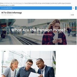 What Are the Pension Plans?