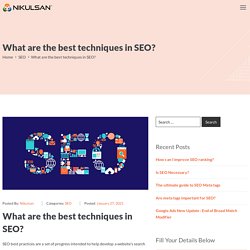 What are the top techniques in SEO?