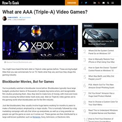 What are AAA (Triple-A) Video Games?