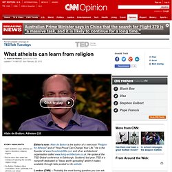 What atheists can learn from religion