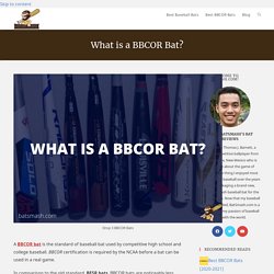 What is a BBCOR Bat? BBCOR vs. BSER Standards - BatSmash