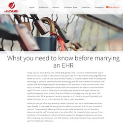 What you need to know before marrying an EHR - Jongis