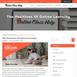 The Positives Of Online Learning