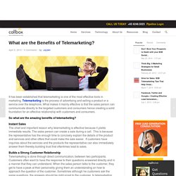 What are the Benefits of Telemarketing?