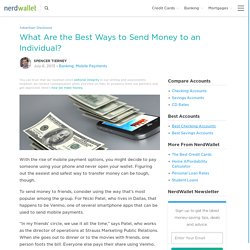 What Are the Best Ways to Send Money to an Individual?