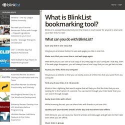 What is BlinkList bookmarking tool?