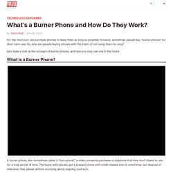 What's a Burner Phone and How Do They Work?