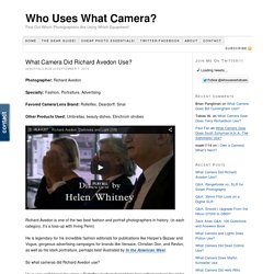 What Camera Did Richard Avedon Use?