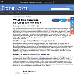 What Can Paralegal Services Do For You?