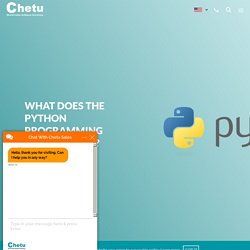 What Can Python Do?