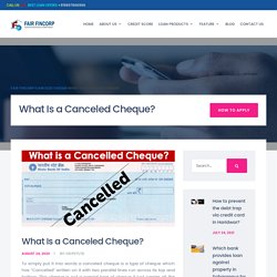 What Is a Canceled Cheque?