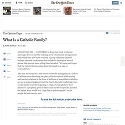 What Is a Catholic Family?