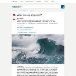 What causes a tsunami?