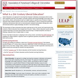What Is a 21st Century Liberal Education?