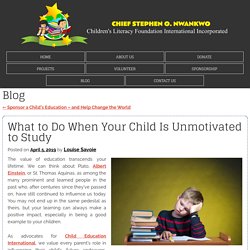 What to Do When Your Child Is Unmotivated to Study