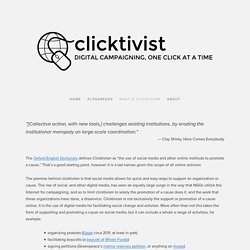 What is clicktivism — Clicktivist