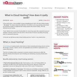 What is Cloud Hosting? How does it really work?