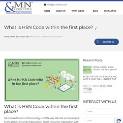 What is HSN Code within the first place?