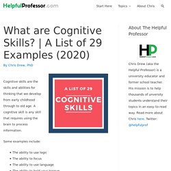 What are Cognitive Skills?