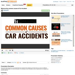 What are the Common Causes of Car Accident