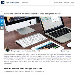 What are the common mistakes that web designers make?