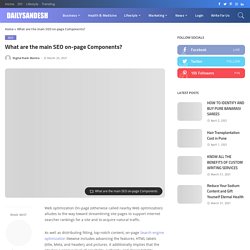 What are the main SEO on-page Components?