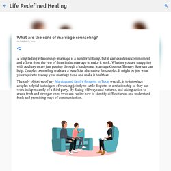 What are the cons of marriage counseling?