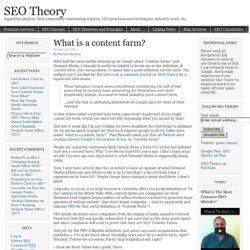 What is a content farm?