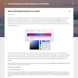 What is CSS gradient and how it us useful?