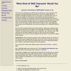 What D&D Character Am I?