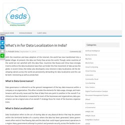 What’s in for Data Localization in India?