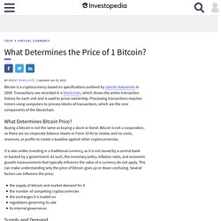 What Determines the Price of 1 Bitcoin?