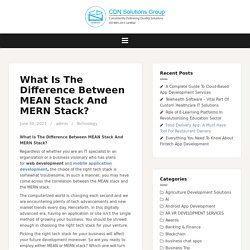 What Is The Difference Between MEAN Stack And MERN Stack?