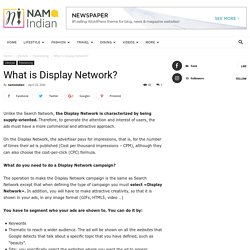 What is Display Network? - Namo Indian